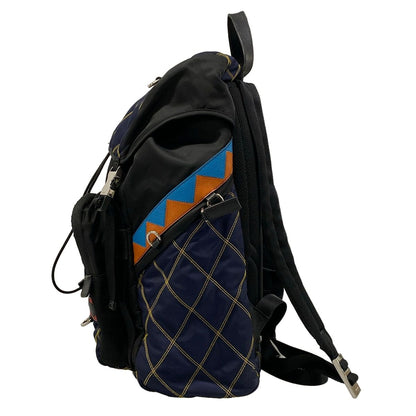 Prada Backpack Black Navy Multi — view 4
