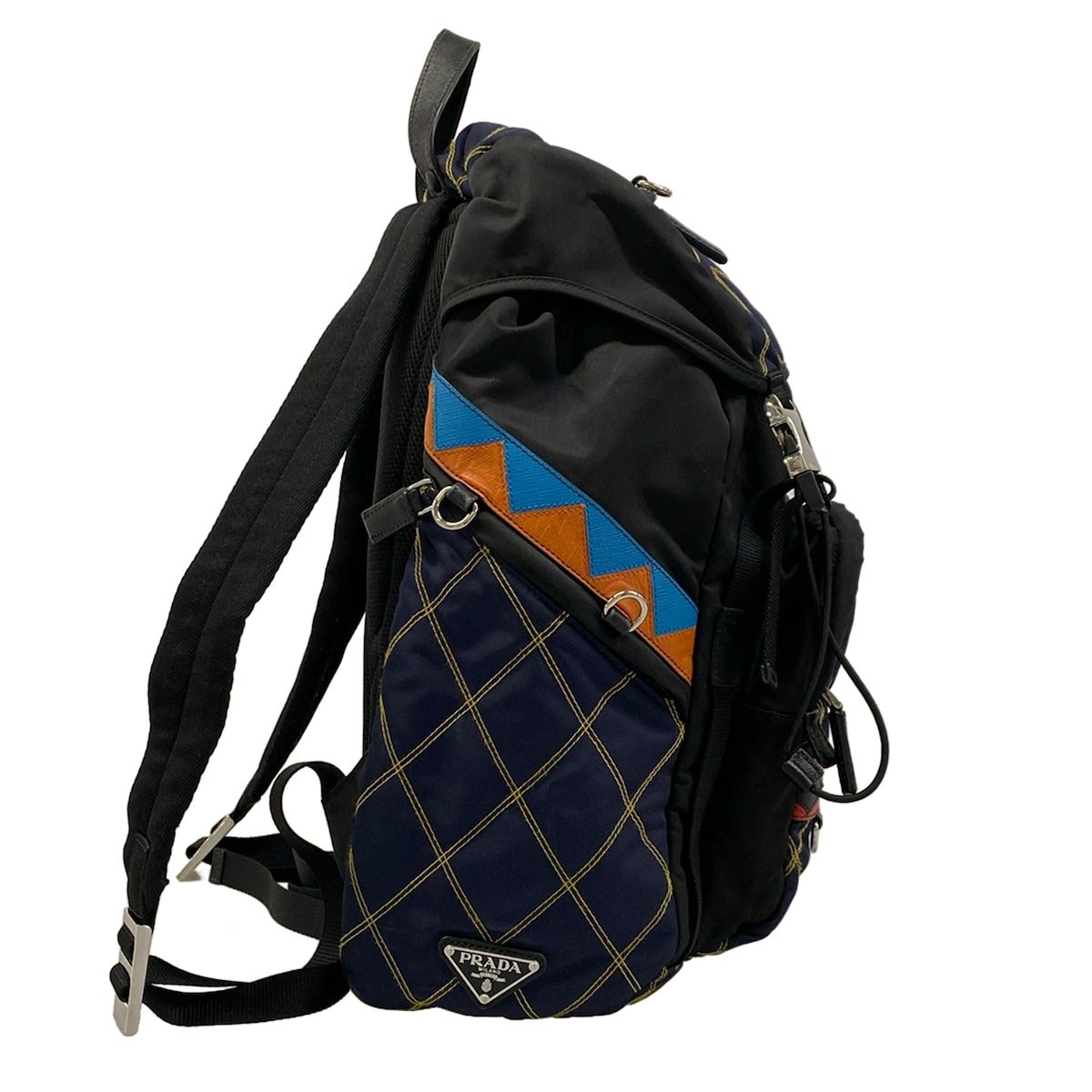 Prada Backpack Black Navy Multi — view 2