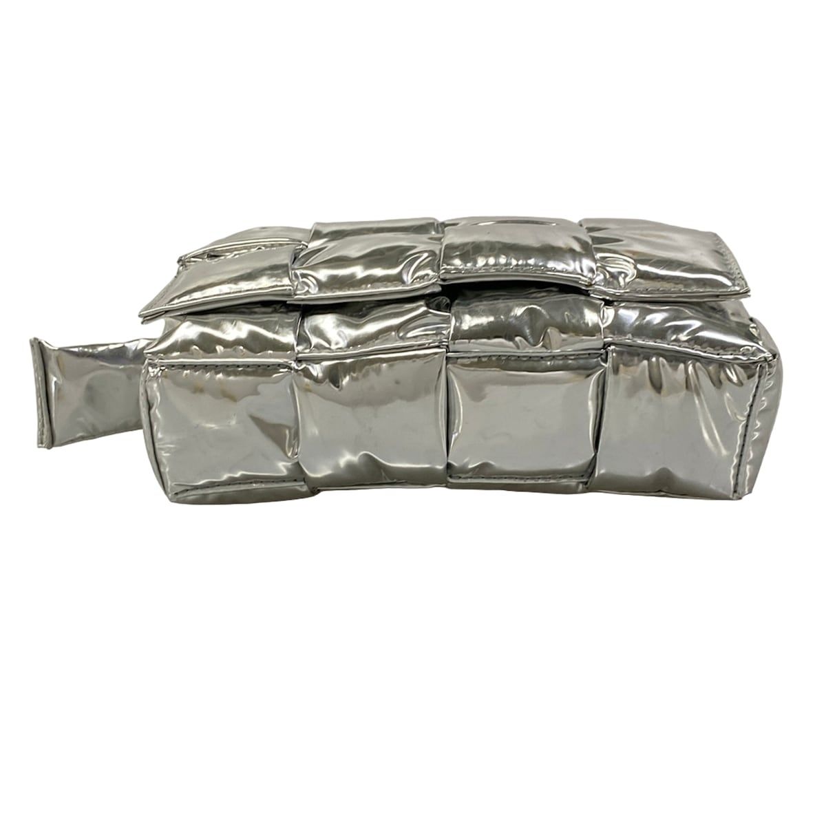 Bottega Veneta Waist Pouch the Padded Tech Cassette Maxi Intrecciato Silver — view 5