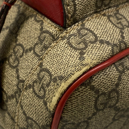 Gucci Backpack GG Supreme Beige Small Red Multi Embroidery Rose China Exclusive — view 6