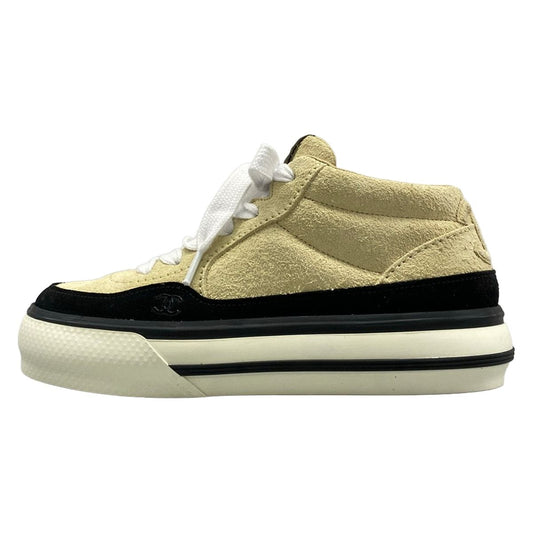 Chanel Sneakers 37 Beige Black