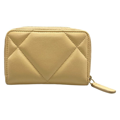 Chanel Coin Case 19 Beige Gold Lambskin — view 2