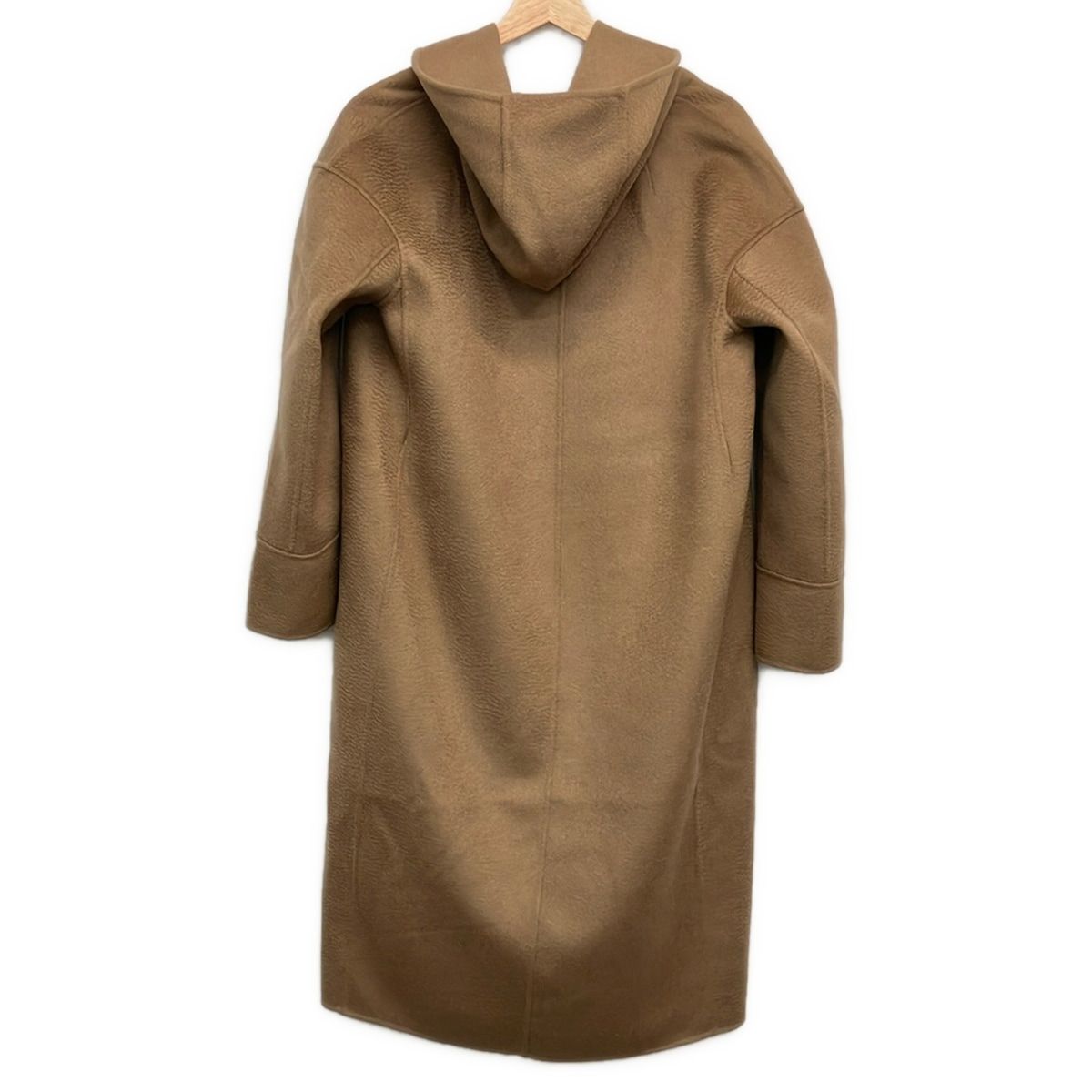 Max Mara Coat 36 Light Brown Long Sleeve Autumn Winter Double Face Gown — view 2