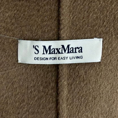 Max Mara Coat 36 Light Brown Long Sleeve Autumn Winter Double Face Gown — view 3