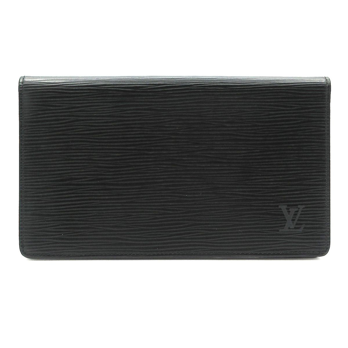 Louis Vuitton Wallet Epi Noir Check Case Leather