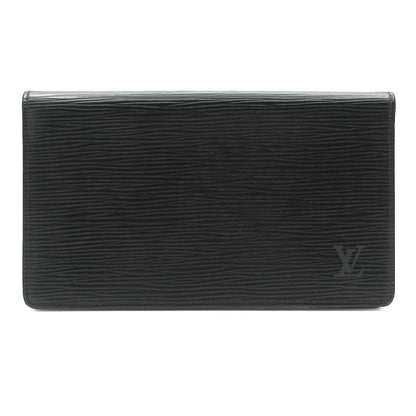 Louis Vuitton Wallet Epi Noir Check Case Leather