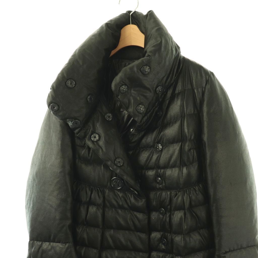 Moncler Premier Johanna Down Jacket Coat Double 1 Black ES — view 5