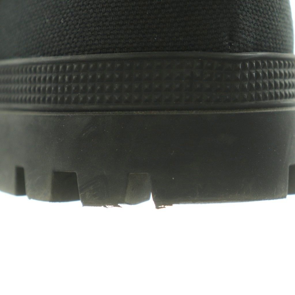 Celine Triomphe Canvas High Cut Sneakers Shoes 39 Black — view 9