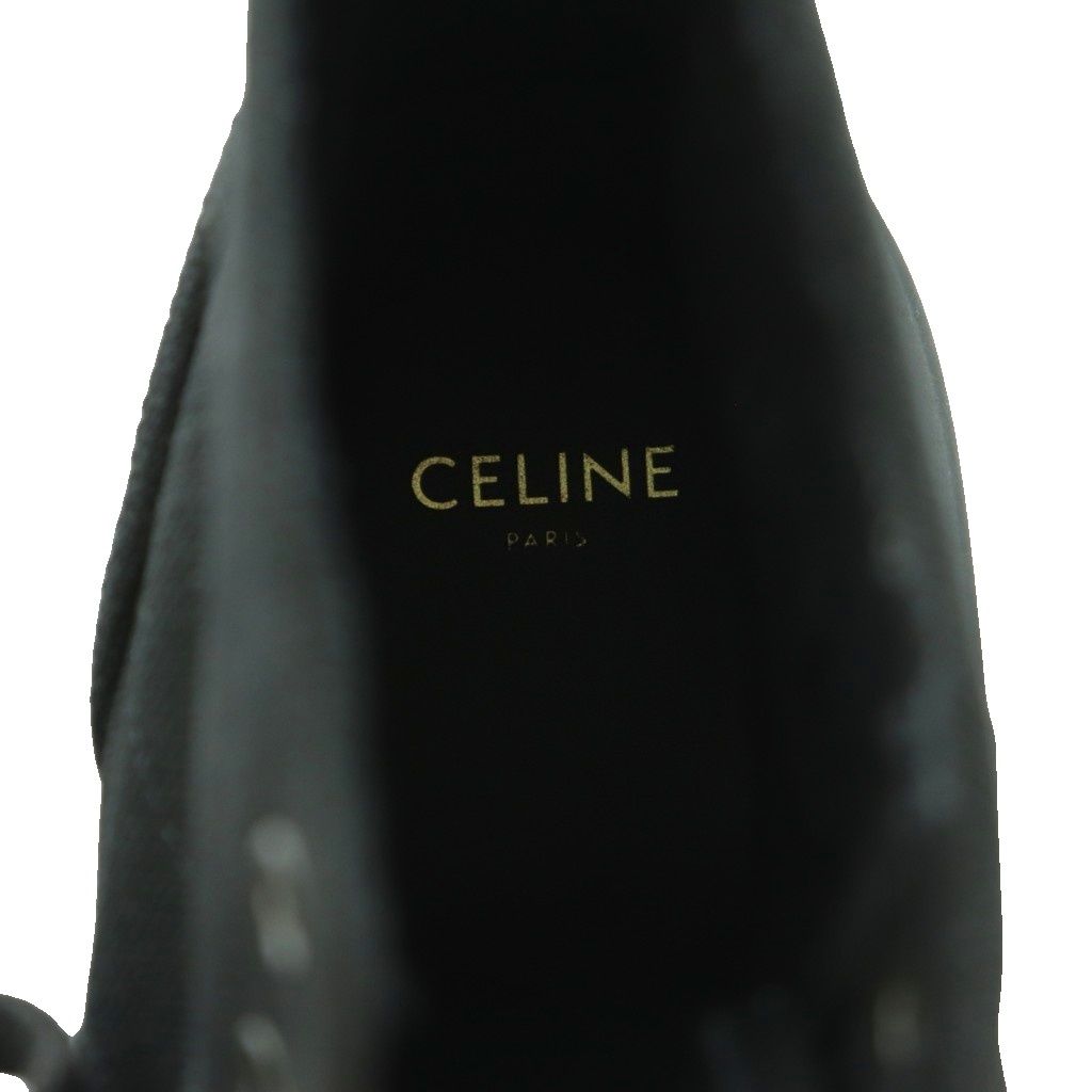 Celine Triomphe Canvas High Cut Sneakers Shoes 39 Black — view 7
