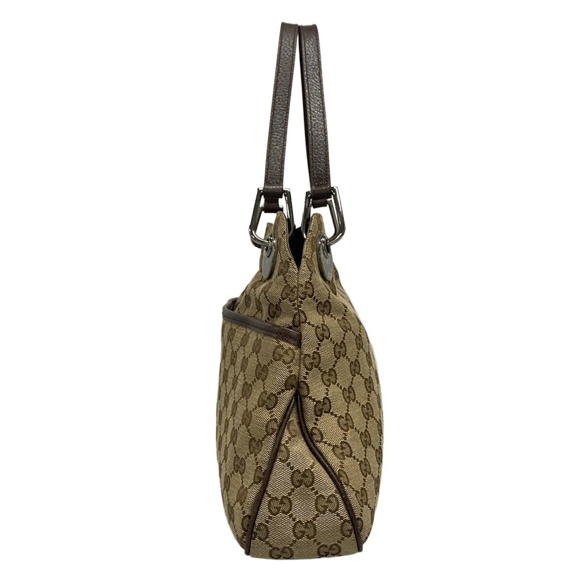 Gucci Tote Eclipse Beige Dark Brown Leather — view 4