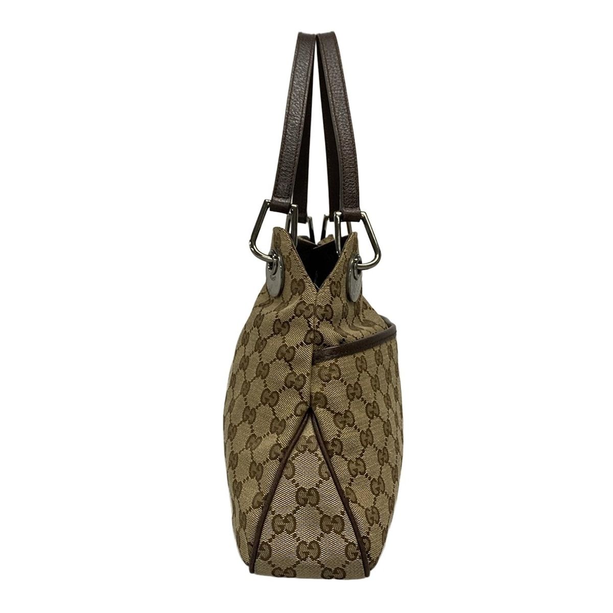 Gucci Tote Eclipse Beige Dark Brown Leather — view 2