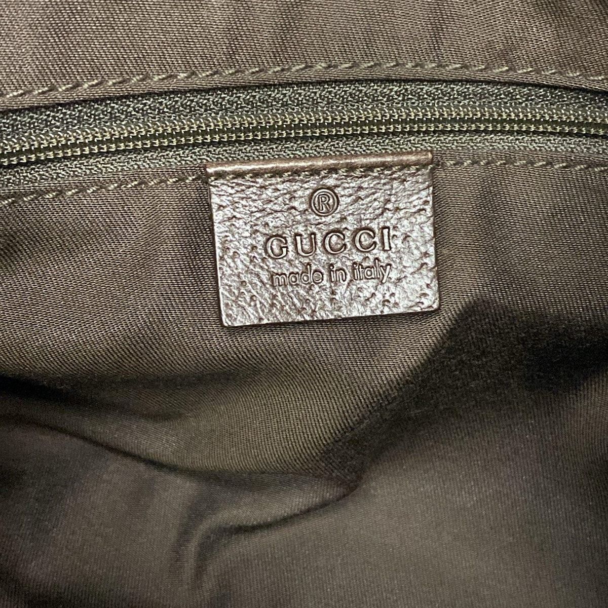 Gucci Tote Eclipse Beige Dark Brown Leather — view 9