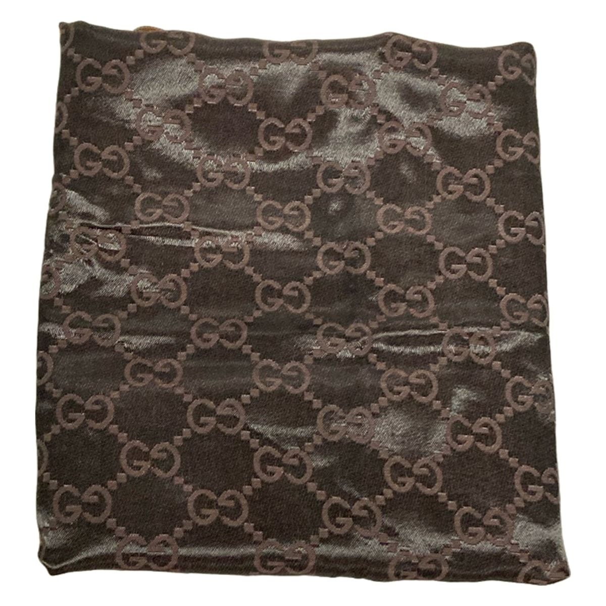 Gucci Tote Abbeygg Pattern Beige Dark Brown Ivory Leather — view 8