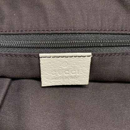 Gucci Tote Abbeygg Pattern Beige Dark Brown Ivory Leather — view 9