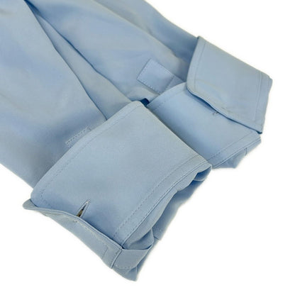 Louis Vuitton Long Sleeve Shirt Blouse 36 Lavalier Akm Ice Blue Silk — view 6