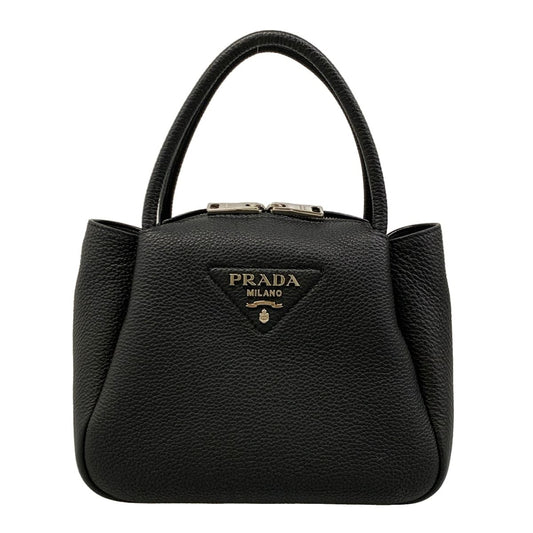 Prada Handbag Full Vitello Daino Soft Leather Mini Black