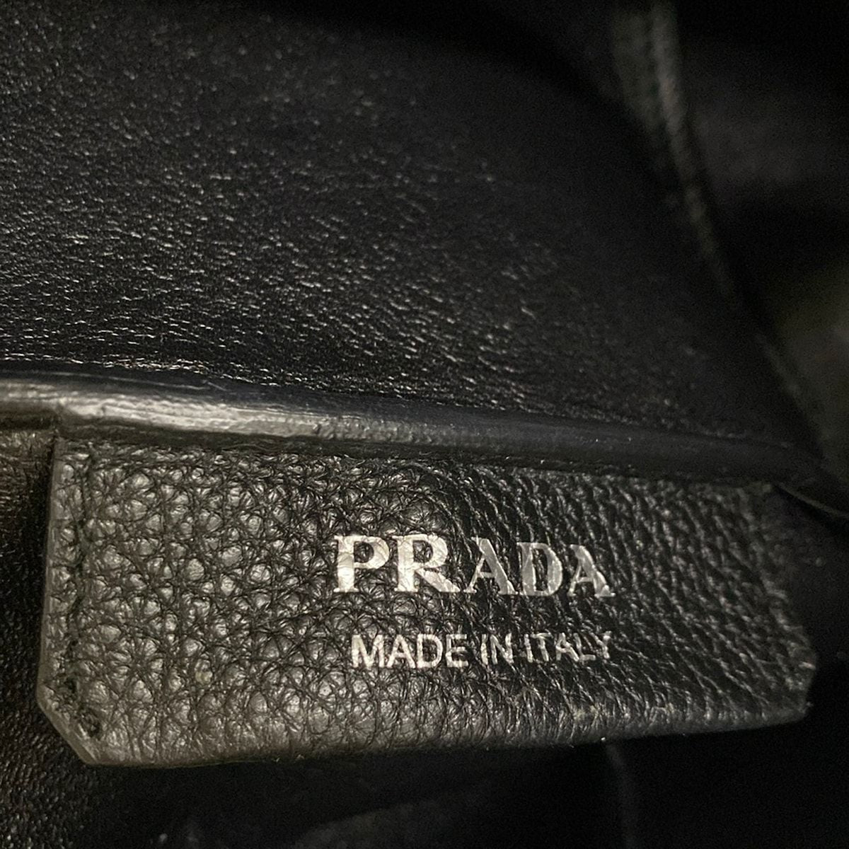 Prada Handbag Full Vitello Daino Soft Leather Mini Black — view 9