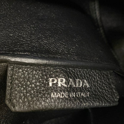 Prada Handbag Full Vitello Daino Soft Leather Mini Black — view 9