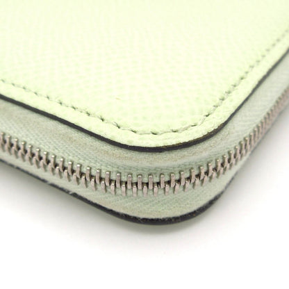 Hermes Coin Case Azap Compact Silk in Vert Fizz Zip Around Silver — view 7