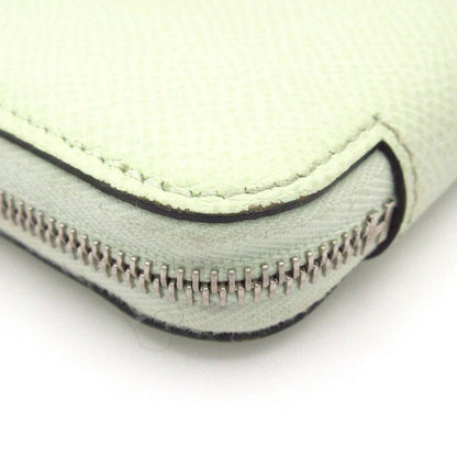 Hermes Coin Case Azap Compact Silk in Vert Fizz Zip Around Silver — view 6