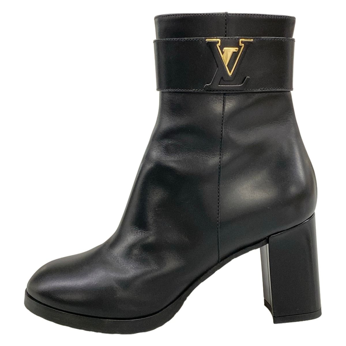 Louis Vuitton Short Boots 38 Midtown Ankle Black Leather