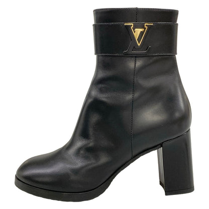 Louis Vuitton Short Boots 38 Midtown Ankle Black Leather
