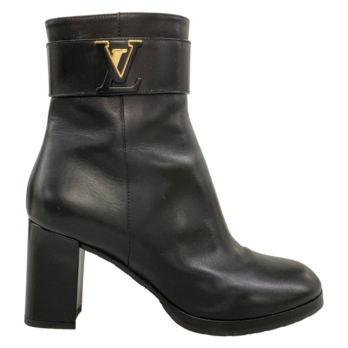 Louis Vuitton Short Boots 38 Midtown Ankle Black Leather — view 4