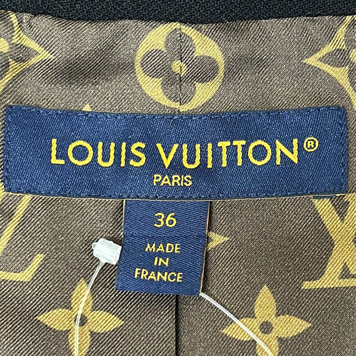 Louis Vuitton Jacket 36 LV Button Officer Uvf Black Long Sleeve Spring Autumn — view 3