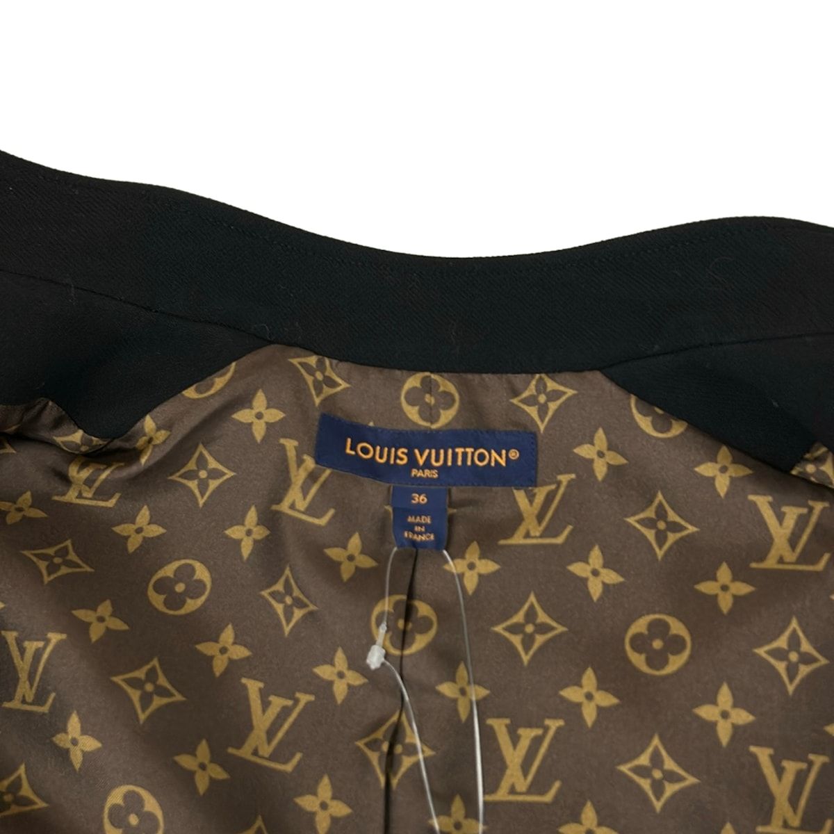 Louis Vuitton Jacket 36 LV Button Officer Uvf Black Long Sleeve Spring Autumn — view 7
