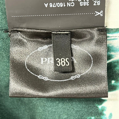 Prada Dress 38 Green White Sleeveless Ribbon Pleats Cotton — view 5