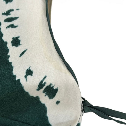 Prada Dress 38 Green White Sleeveless Ribbon Pleats Cotton — view 7