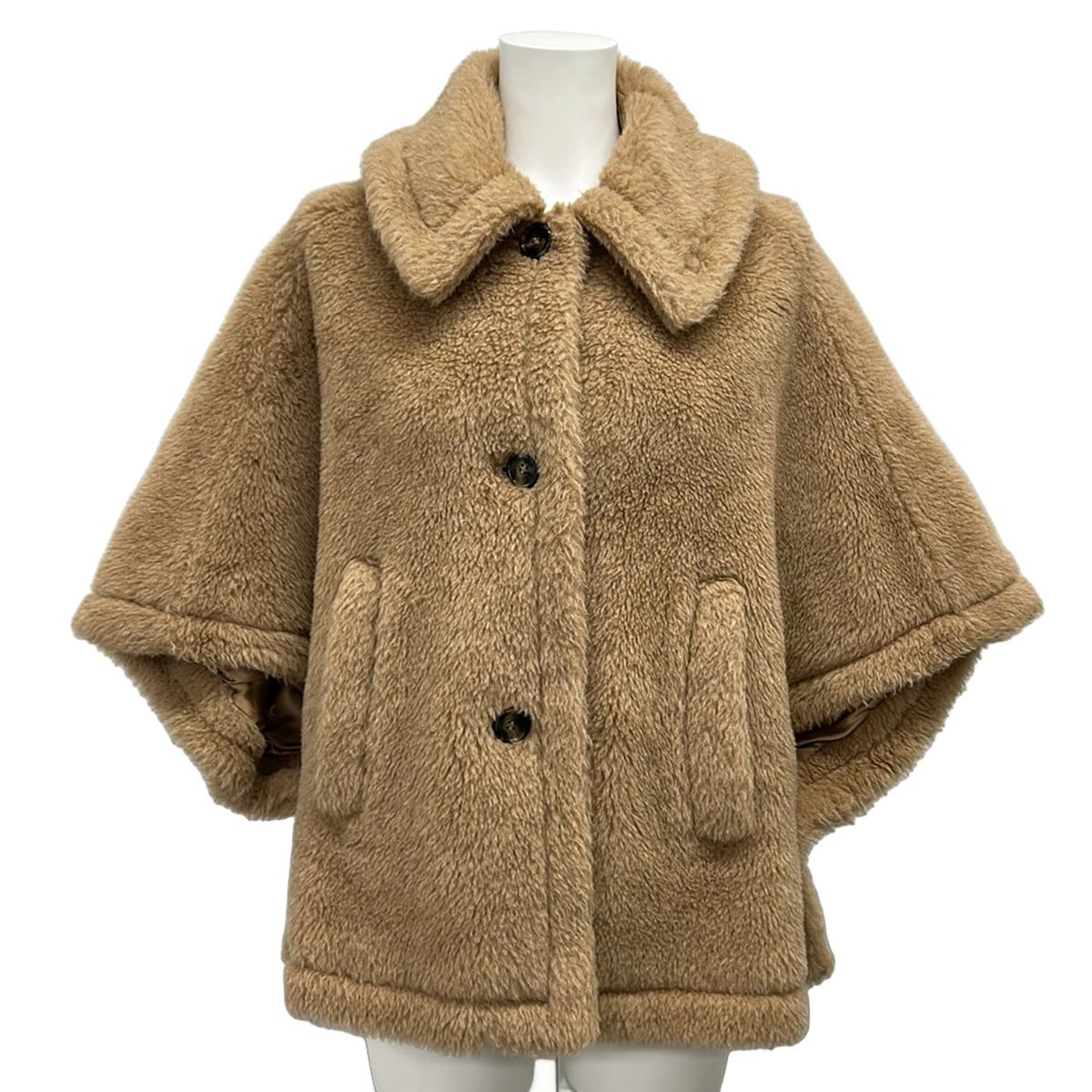 Max Mara Poncho SM Teddy Bear Cape Brown Winter Alpaca