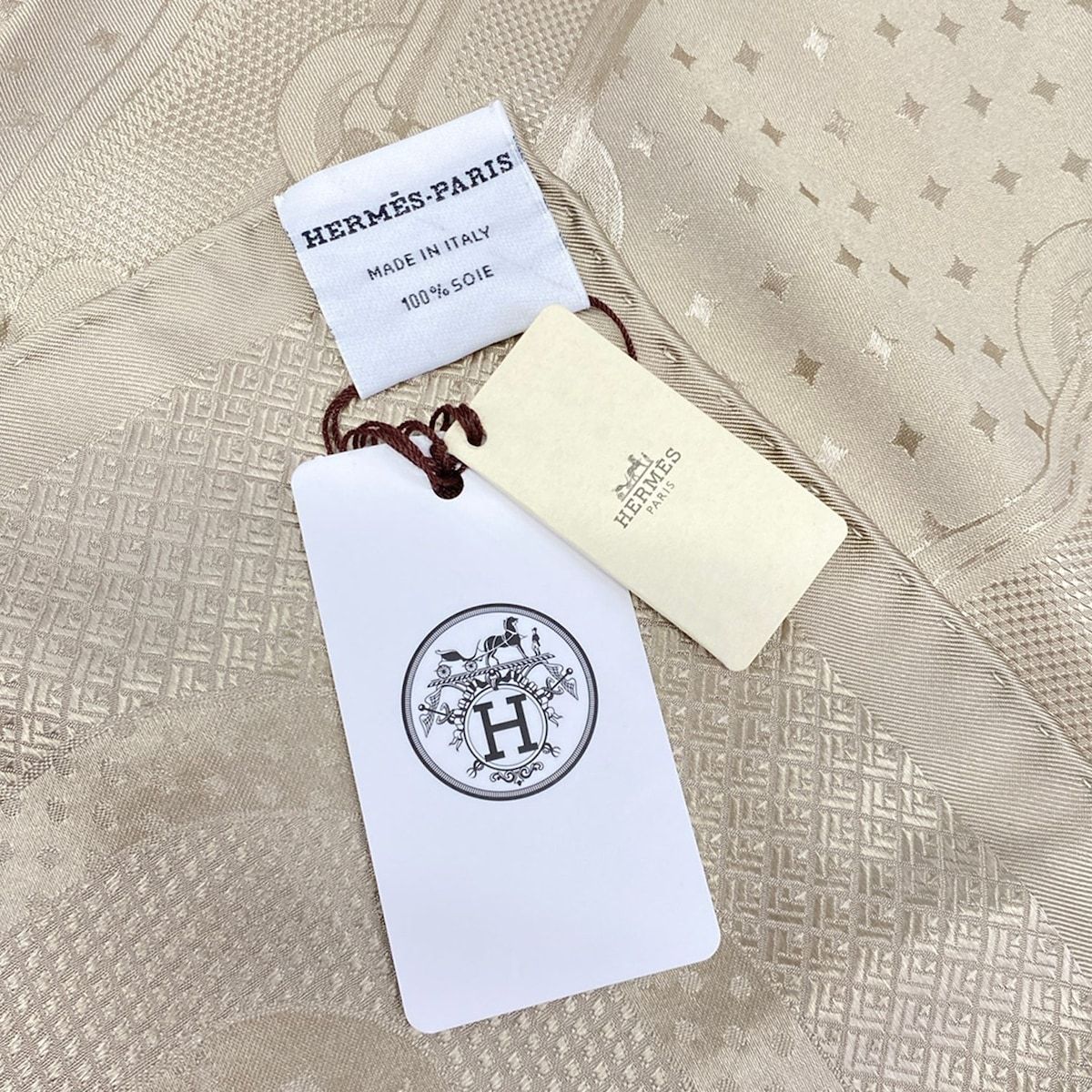 Hermes Scarf Carre Jacquard Coaching Linen Large Silk — view 2