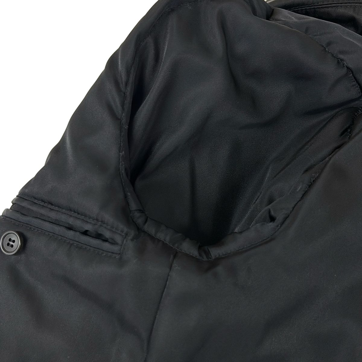 Prada Jacket 44 Hooded Tailored Black Silver Re-Nylon — view 9