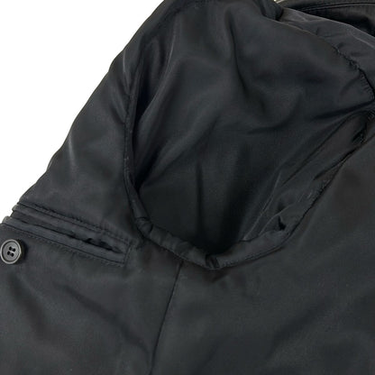 Prada Jacket 44 Hooded Tailored Black Silver Re-Nylon — view 9