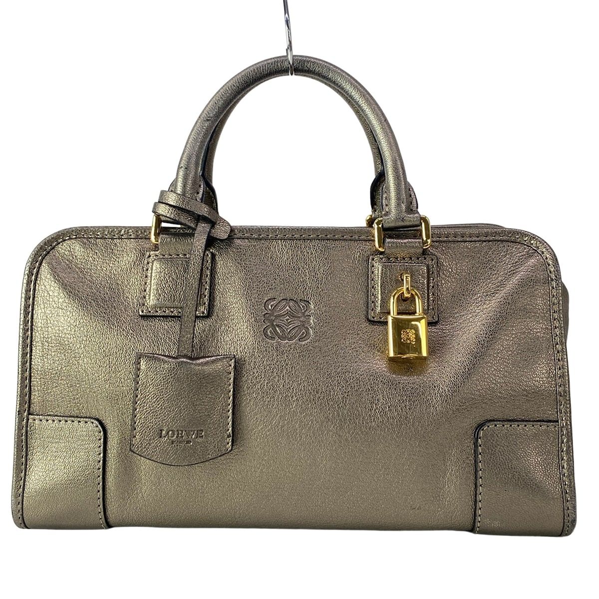 Loewe Handbag Amazona 28 Gold Leather