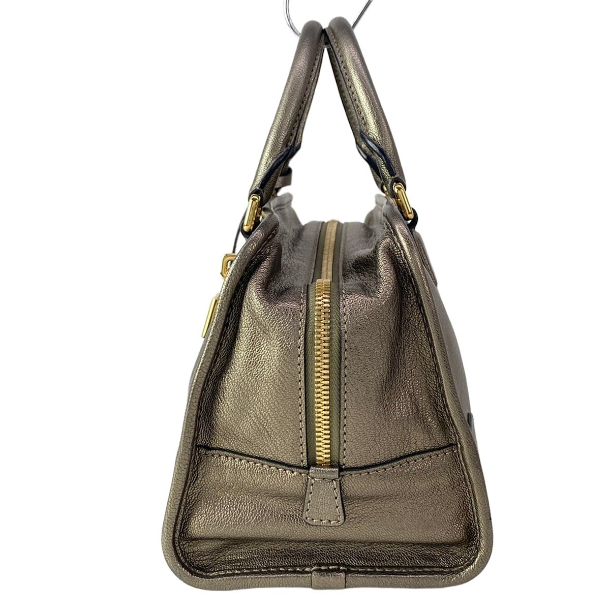 Loewe Handbag Amazona 28 Gold Leather — view 4
