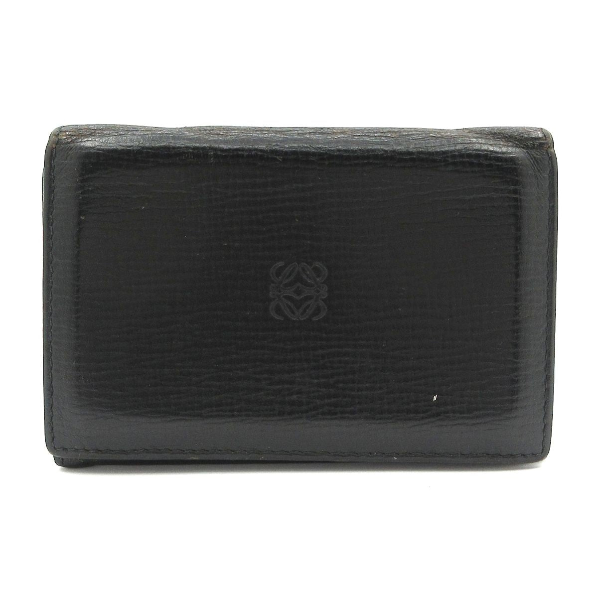 Loewe Business Card Holder Black Leather