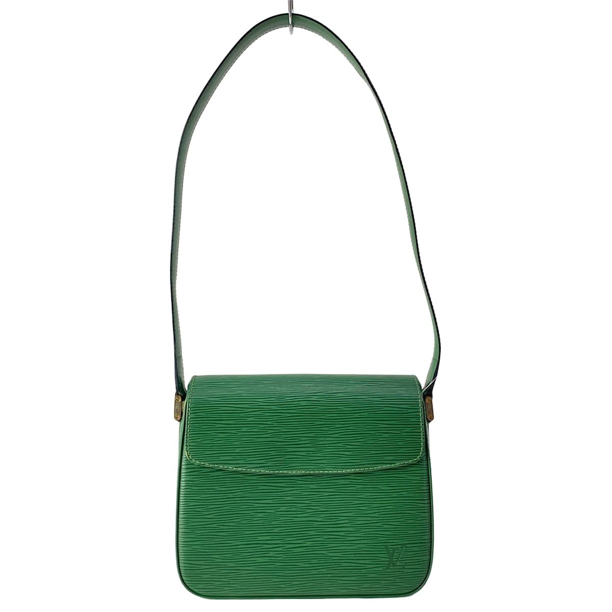 Louis Vuitton Shoulder Bag Epi Buci Borneo Green Leather
