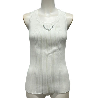 Louis Vuitton Tank Top XS Ribbed Yb9 White