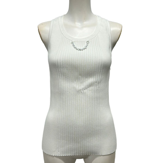 Louis Vuitton Tank Top XS Ribbed Yb9 White