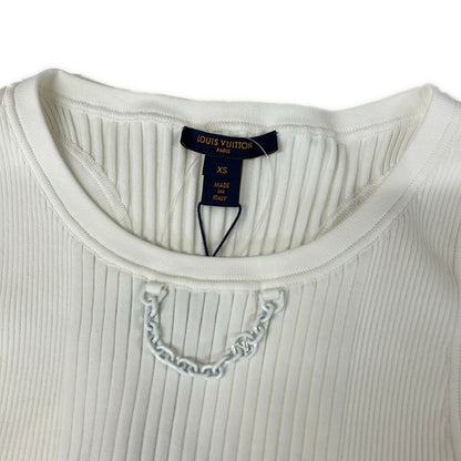 Louis Vuitton Tank Top XS Ribbed Yb9 White — view 7
