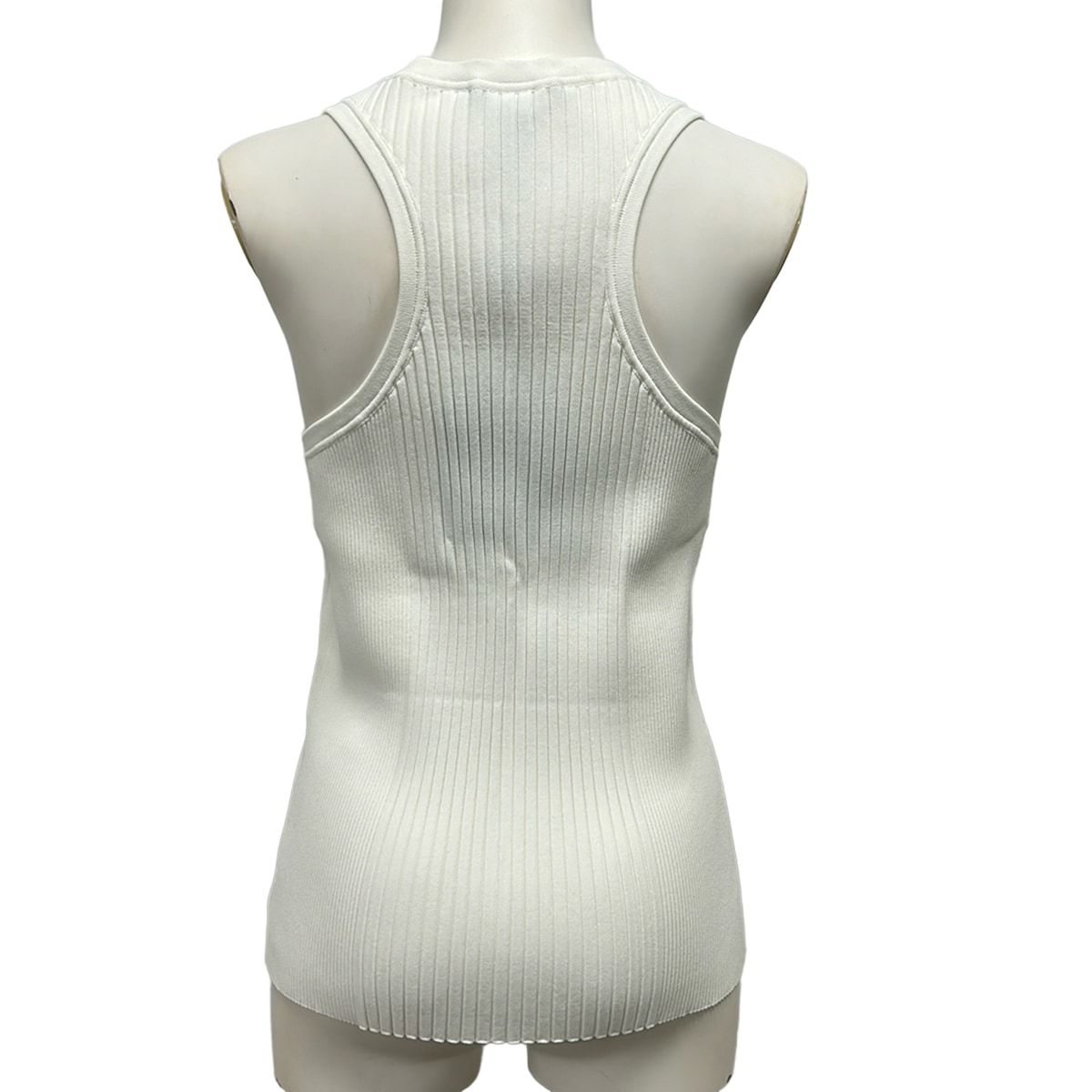 Louis Vuitton Tank Top XS Ribbed Yb9 White — view 2