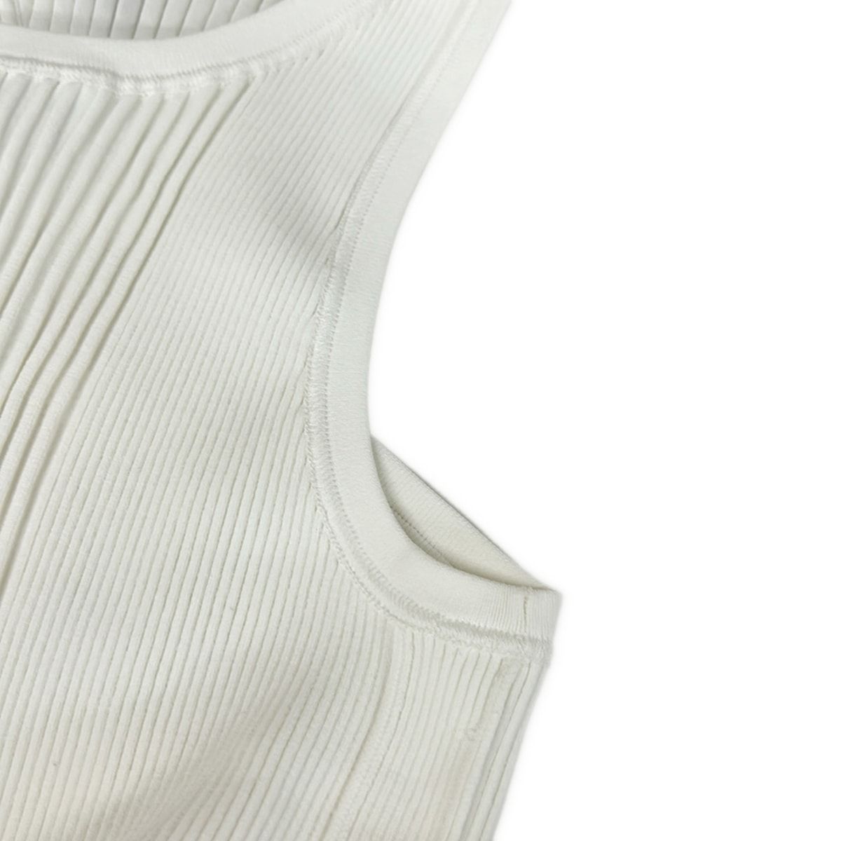 Louis Vuitton Tank Top XS Ribbed Yb9 White — view 6