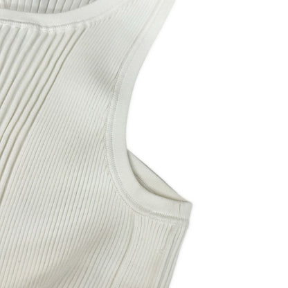 Louis Vuitton Tank Top XS Ribbed Yb9 White — view 6