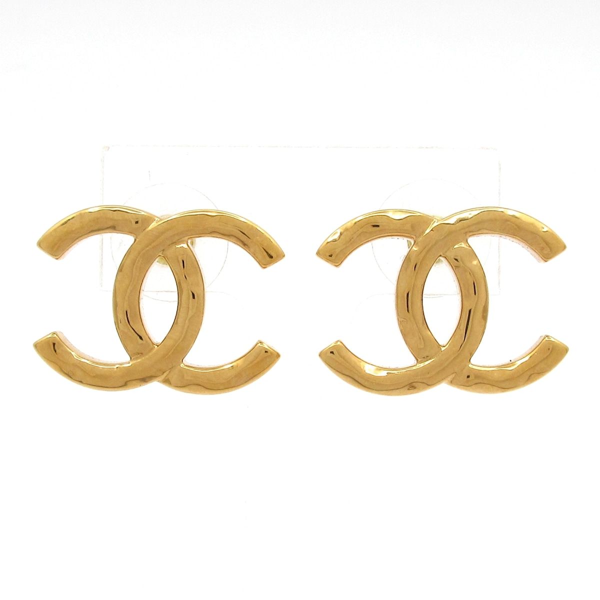 Chanel Earrings CC Logo Gold
