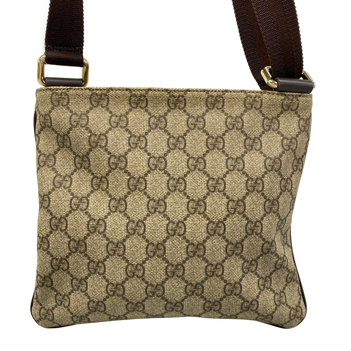 Gucci Shoulder Bag GG Supreme Beige Dark Brown — view 3