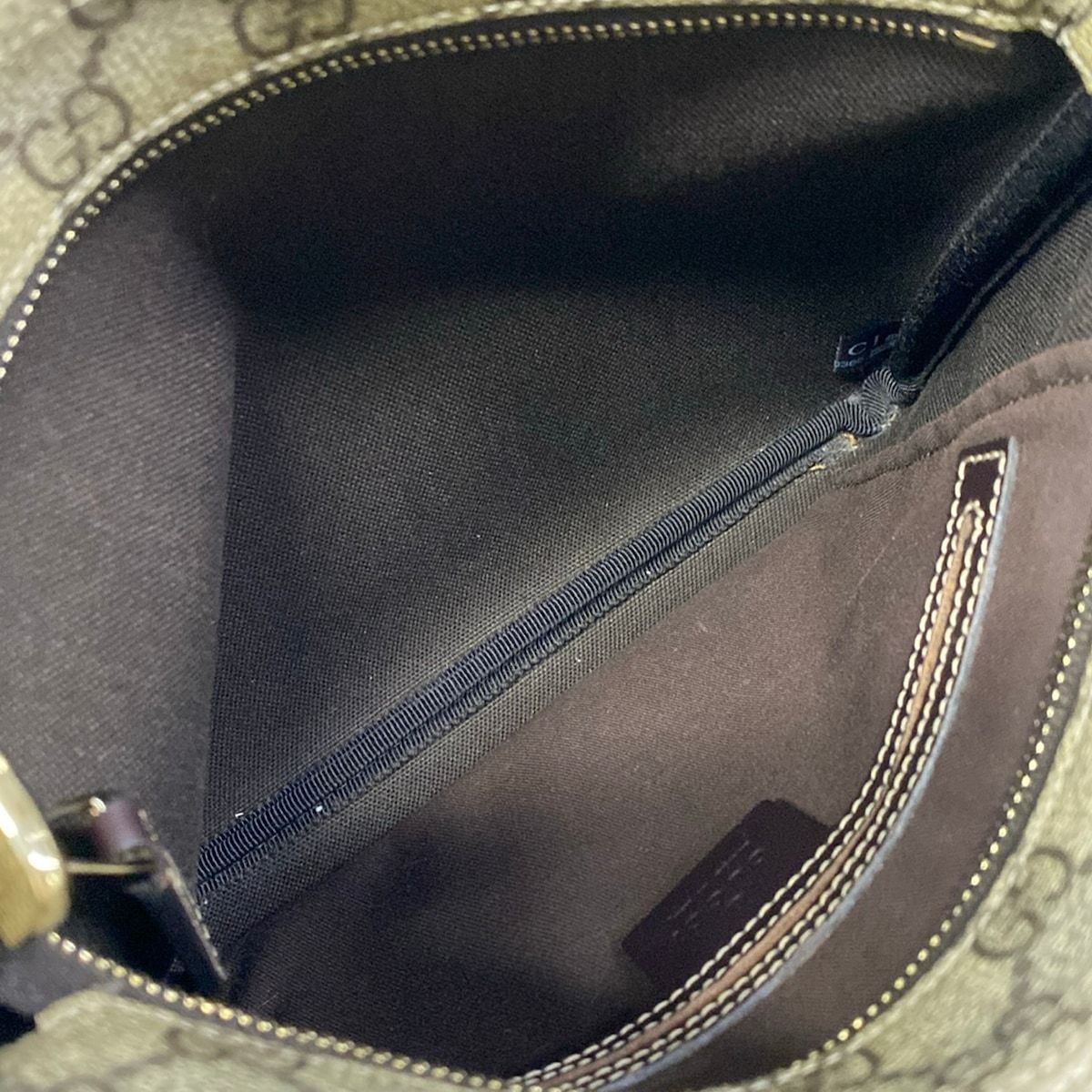 Gucci Shoulder Bag GG Supreme Beige Dark Brown — view 7