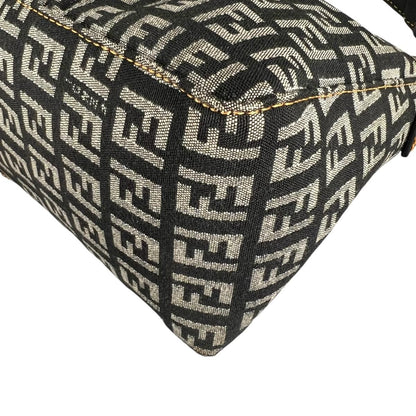 Fendi Zucchino Shoulder Bag Lightweight Gray — view 9