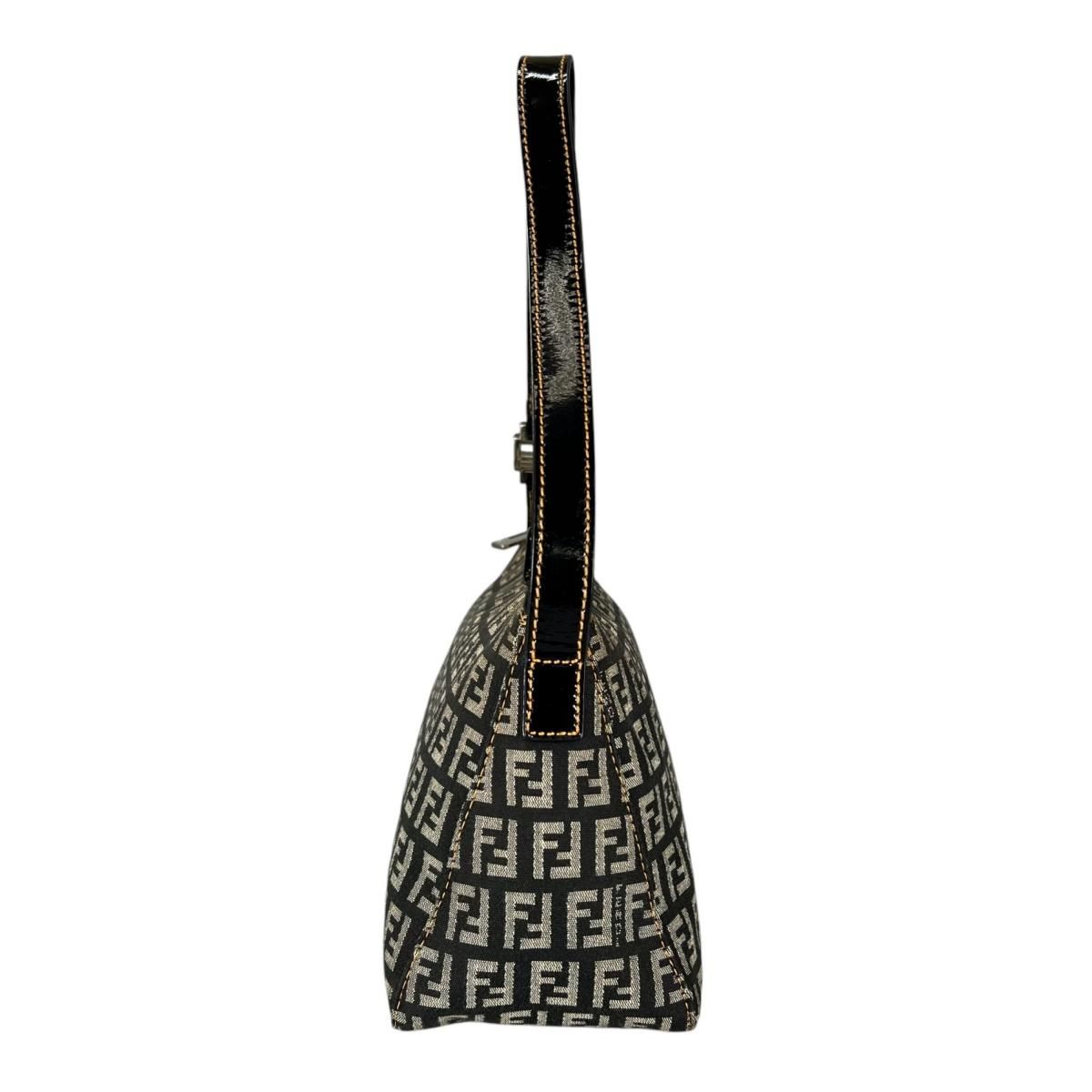 Fendi Zucchino Shoulder Bag Lightweight Gray — view 4